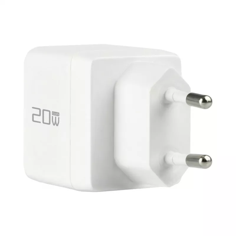 EFB Elektronik G201CE 20W USB-C GaN Wandladegerät-Set mit 2m USB-C Kabel, PD3.0 & QC3.0, Weiß