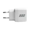 EFB Elektronik G201A1CE 20W GaN USB-C PD3.0 + USB-A QC3.0 Wandladegerät-Set mit 2m USB-C Kabel, Weiß