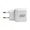 EFB Elektronik G301A1CE 30W GaN USB-C PD3.0 + USB-A QC3.0 Wandladegerät-Set mit 2m USB-C-Kabel, Weiß