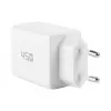 EFB Elektronik G452CE 45W Dual USB-C GaN Wandladegerät-Set mit 2m USB-C Kabel, Weiß