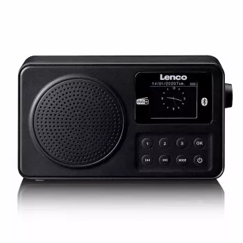 Lenco PDR-033BK tragbares DAB+/FM-Radio mit Bluetooth und wiederaufladbarem Akku - Schwarz