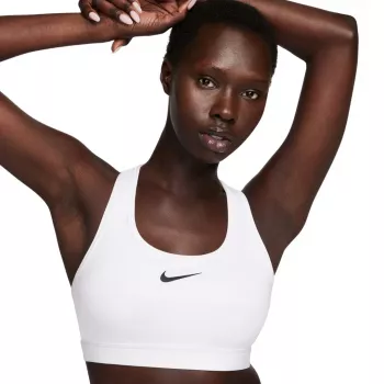 Nike Swoosh Medium Support Sport-BH Weiß XL
