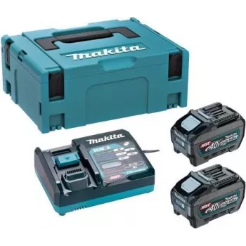 Makita PSKGRT2J XGT 40V max Power Source Kit mit 2x 5,0Ah Akkus und Schnellladegerät
