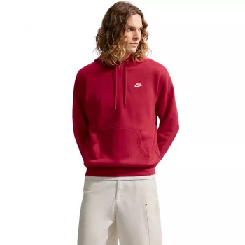 Nike Club Fleece Herren Sweatshirt mit Rundhalsausschnitt Rot S