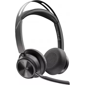 HP Poly Voyager Focus 2 USB-C Headset mit USB-C/A Adapter und Ladestation (9T9J8AA)