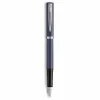 Waterman Impression Füllfederhalter Feine Feder Blaue Lackierung Chrom-Zierringe Geschenkbox 2225502