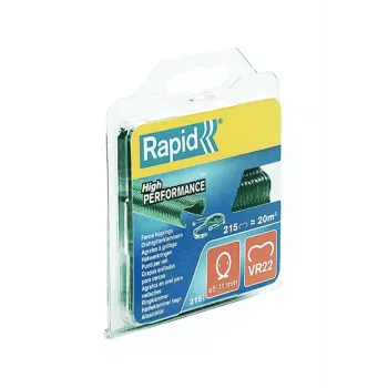 RAPID TOOLS VR22 Zaunringklammern, verzinkter Stahl mit grüner Kunststoffbeschichtung, 13 Gauge, 12 mm Schenkellänge, 1000 Stück 40108802