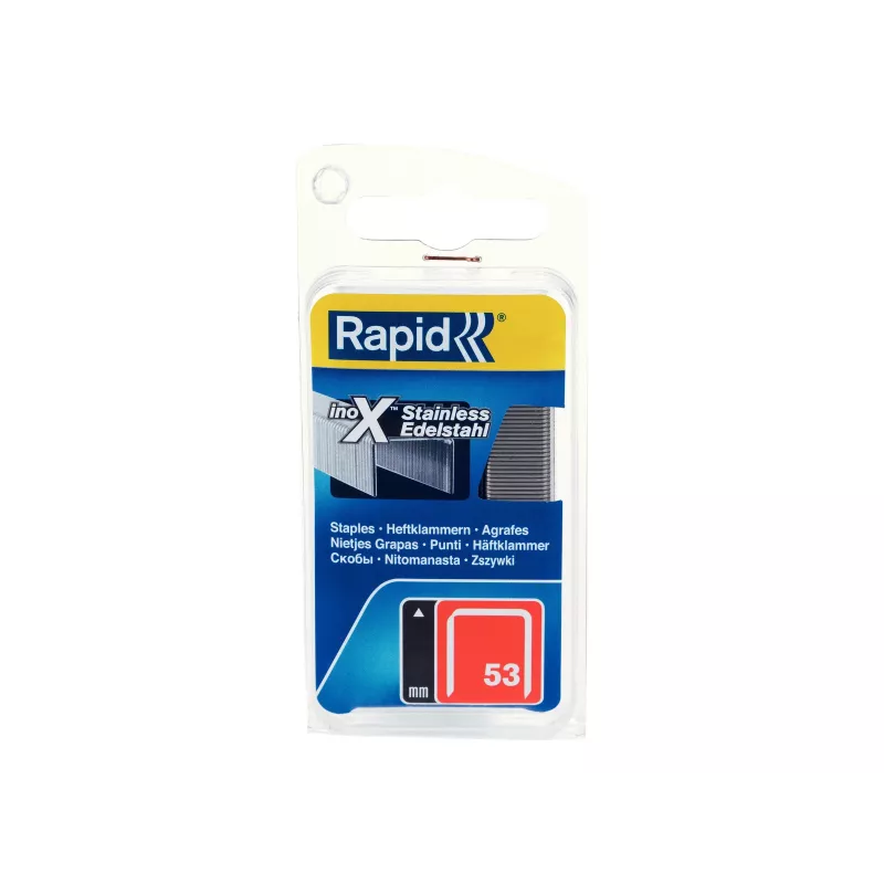 RAPID TOOLS Feindrahtklammern Typ 53, 6 mm, Edelstahl, Kleinpackung, auf Karte mit Euroloch, 1 Stk. (40109509)