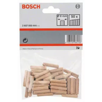 Bosch Holzdübel 6 mm x 30 mm, 50 Stück 2607000444