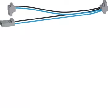 Hager Y-Splitter Kabel-Set 2x200mm KU9S20YE Schwarz/Blau 1 Stecker auf 2 Buchsen