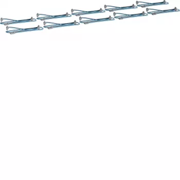 HAGER KU9S80YZ Y-Verbindungskabel für KNX-Bus, 1 Stecker auf 2 Buchsen, 0,8 m, Schwarz/Blau, 10er-Pack