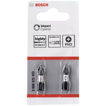 Bosch Impact Control 2608522403 Phillips PH2 Bit-Set, 2 Stück, 25 mm