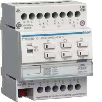 HAGER TYMS646T Heizungsaktor 6-Kanal KNX Secure