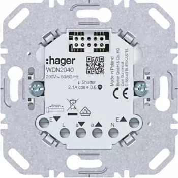 HAGER WDN2040 Universal-Drucktaster-Dimmereinsatz, Unterputz, 1-fach, 230V, 20-400W