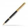 Waterman Hemisphere Rollerball-Stift - Fein, Glänzend Schwarz mit Chrom-Zierringen, Geschenkbox 2225136