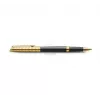 Waterman Hemisphere Rollerball-Stift - Fein, Glänzend Schwarz mit Chrom-Zierringen, Geschenkbox 2225136