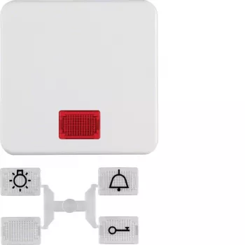 Hager WWW1336PW Wippe mit 5 Linsen für Unterputz-Schalter, IP44, Polarweiß Glänzend