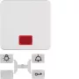 Hager WWW1336PW Wippe mit 5 Linsen für Unterputz-Schalter, IP44, Polarweiß Glänzend