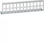 HAGER UM00K4 24-Port Leer-Patchpanel für UM-Serienmodule, 19 inch 1U, Lichtgrau