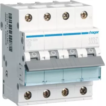 Hager MCN620 3P+N C-Charakteristik 20A 6kA Leitungsschutzschalter