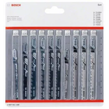 Bosch Stichsägeblätter-Set Holz 2607011169 10 Stück T-Schaft HCS