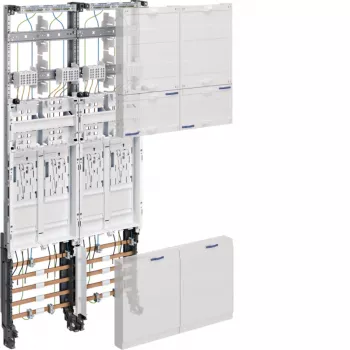 HAGER ZK3EN24 Universal-Z-Verdrahtung Komplettes Zählerfeld, 4 Zählerplätze, BKE-I, 2-feldbreit, 1050mm
