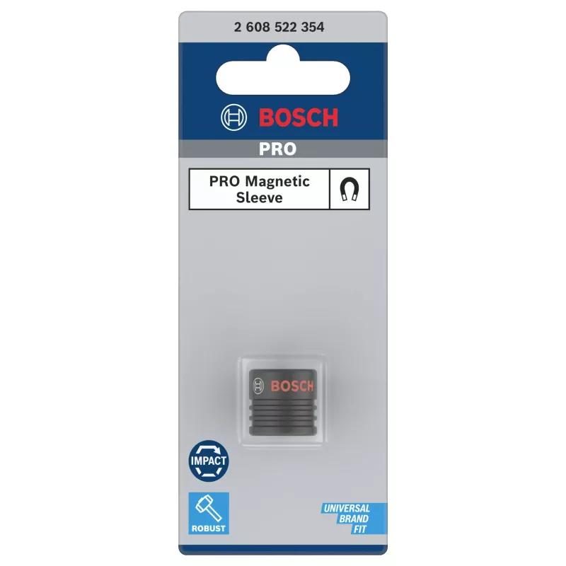 Bosch Magnetische Hülse für 1/4 Zoll Sechskant-Bits, 25 mm 2608522354