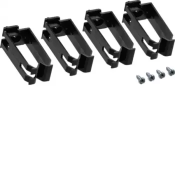 HAGER FZ913 Kabelkanalclip für tehalit.BA7/BA6/BA6S Verdrahtungskanäle, 4er-Pack, Reinweiß
