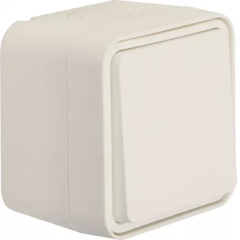 Hager WNC001B Aufputz-Wechselschalter W.1 IP55 Polarweiß