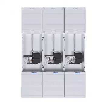 HAGER Komplettes Zählerfeld ZL33W4N, 3-phasig, 3-Punkt, 1050mm, 3-Feld