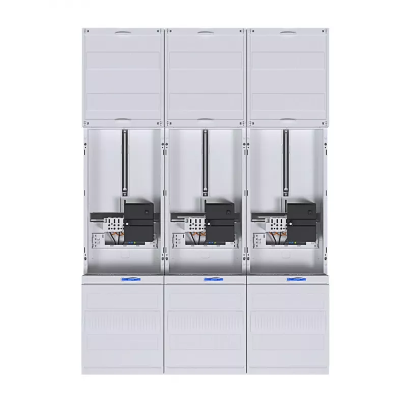 HAGER Komplettes Zählerfeld ZL33W4N, 3-phasig, 3-Punkt, 1050mm, 3-Feld