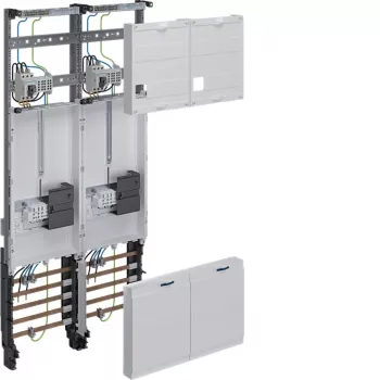 HAGER Komplettes Zählerfeld 2 Zählerplätze Universal Z H1050mm 2-Feld Hessen Design ZK34C3N