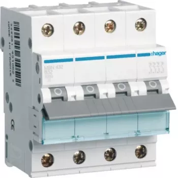 Hager MBN432 4-poliger 32A B-Charakteristik 6kA Leitungsschutzschalter