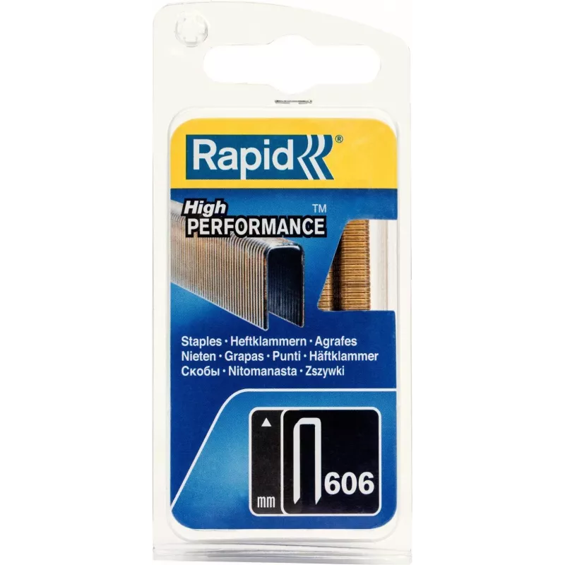 RAPID TOOLS Typ 606 Schmale Heftklammern 30 mm Verzinkter Stahl Harzbeschichtet 1000 Stück 40109532