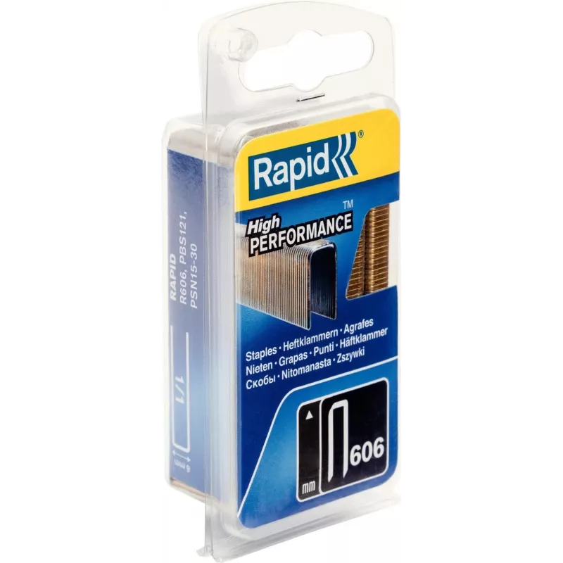 RAPID TOOLS Typ 606 Schmale Heftklammern 30 mm Verzinkter Stahl Harzbeschichtet 1000 Stück 40109532