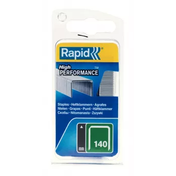 RAPID TOOLS Rapid Flachdrahtklammern Typ 140, 14 mm Schenkellänge, verzinkter Stahl, 1250 Stück, Kleinpackung mit Euro-Loch 40109517