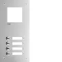 Hager RTQ104X Sprechanlagen-Frontplatte, 4-Tasten, Aluminium