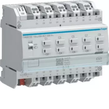 Hager TYAS610D KNX Schalt-/Jalousieaktor 10/5-fach 16A C-Last Secure