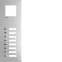 Hager RTQ108X Sprechanlagen-Frontplatte, Mono-Audio, 8 Ruftasten, Weiß
