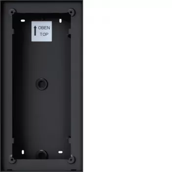 Hager REW407X Aufputzgehäuse für Intercom Mono, 2/3/4 Ruftasten, Anthrazit