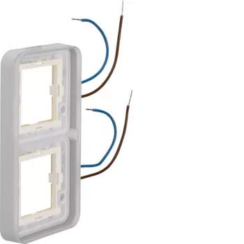 Hager WNA712 W.1 1-fach Abdeckrahmen mit blauer LED-Beleuchtung, 230V, Polarweiß