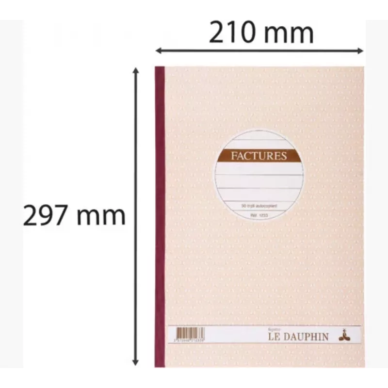 Le Dauphin Durchschreibebuch Rechnungsformulare, A4, dreifach, 50 Sätze (1233D)