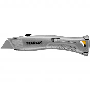 Stanley FMHT10505-0 FatMax Schwerlast-Taschenmesser mit einziehbarer Klinge Silber/Schwarz mit Klingenaufbewahrung & 3 Klingen