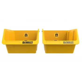 DEWALT DWST82813-1 TSTAK Werkzeugkoffer Doppelpack – 2x 14L stapelbare Kunststoffbehälter, Schwarz/Gelb