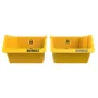 DEWALT DWST82813-1 TSTAK Werkzeugkoffer Doppelpack – 2x 14L stapelbare Kunststoffbehälter, Schwarz/Gelb