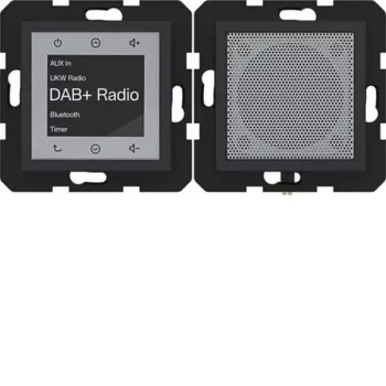 HAGER WAN6110BM Radio Touch UP DAB+ Bluetooth-Lautsprecher, Unterputz, Schwarz