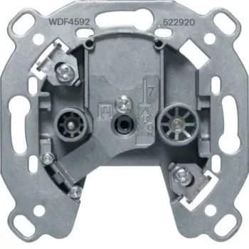 Hager WDF4592 Antennensteckdose 2-fach TV/FM, Unterputz, Weiß