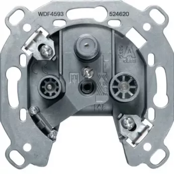 Hager WDF4593 Antennensteckdose 3-fach SAT TV FM Einzelsteckdose Modul-Einsatz Unterputz