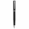 Waterman Impression Füllfederhalter schwarzer Lack Chrom-Zierring feine Feder blaue Tinte Geschenkbox 2225496