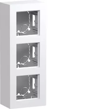 HAGER WAD8310WM Aufputz-Gehäuse 3-fach, A.8 Design, Reinweiß